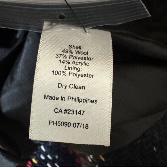 Talbots Aberdeen Blazer Jacket Wool Blend Red/Black Plaid Tailored Womens Sz 16 - Picture 10 of 12